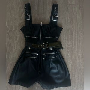 WeWoreWhat leather romper